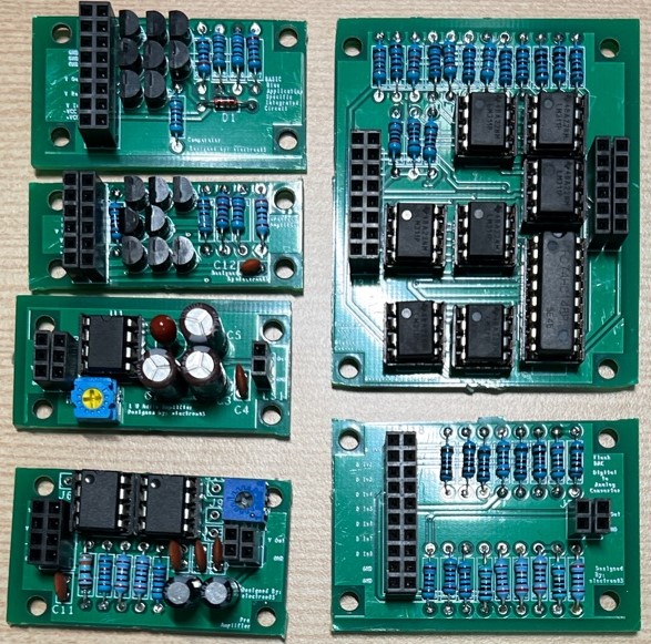 Flash ADC, DAC, Operational Amplifier, Comparator, Pre-Amplifier, Audio Amplifier PCB Artwork Final Result
